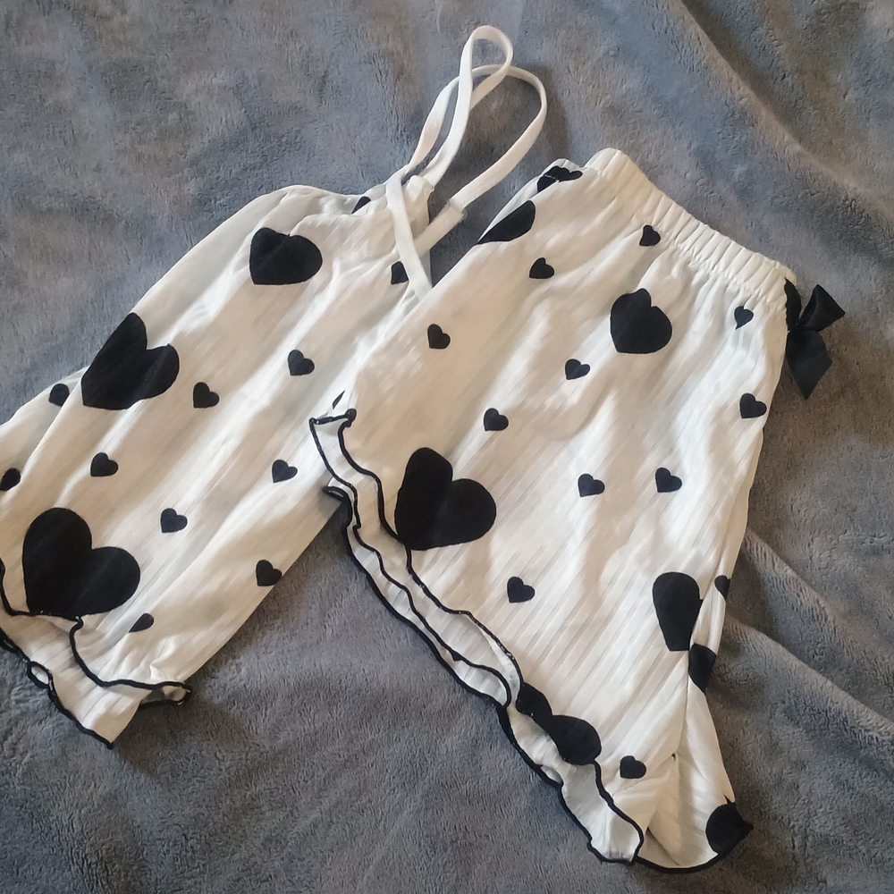 Heart Print Women's Sleepwear Set